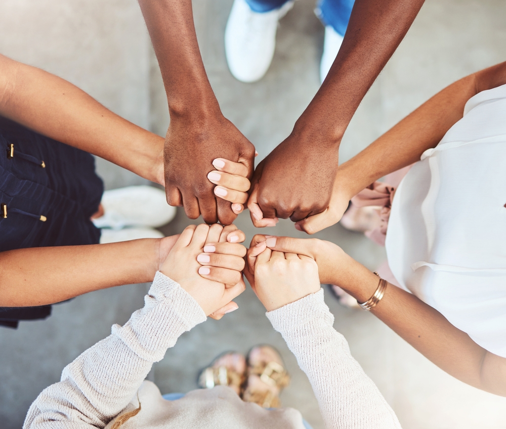 Holding,hands,,faith,and,prayer,support,group,of,people,or